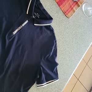 Armani Exchange blue and white size large